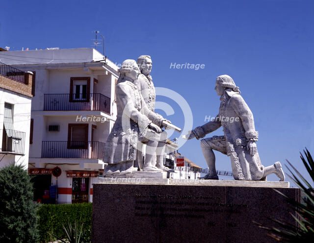 Monument to remember the repopulated of this lands dedicated to Carlos III (1716-1788), King of S…