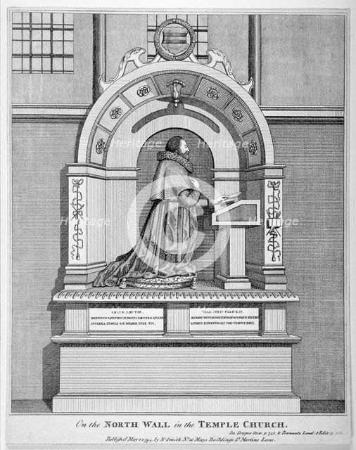 Monument to Richard Martin, Recorder of London, Temple Church, City of London, 1794.                 Artist: Anon