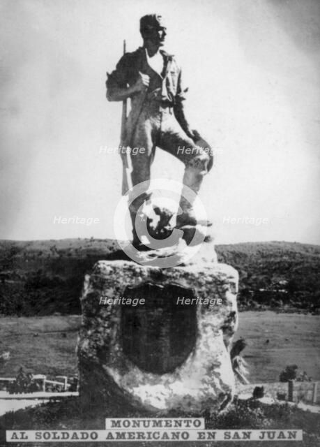 Monument to the Americna Soldier in San Juan Hill, 1920s. Artist: Unknown