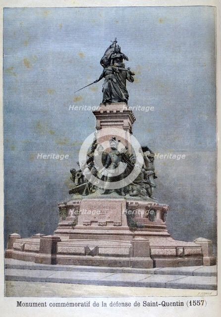 Monument to the defence of St Quentin, 1557, (1896). Creator: F Meaulle.