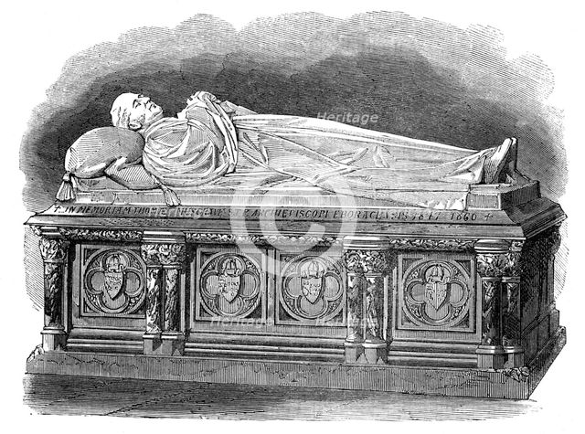 Monument to the late Archbishop Musgrave in York Minster, 1864. Creators: Unknown, Matthew Noble.