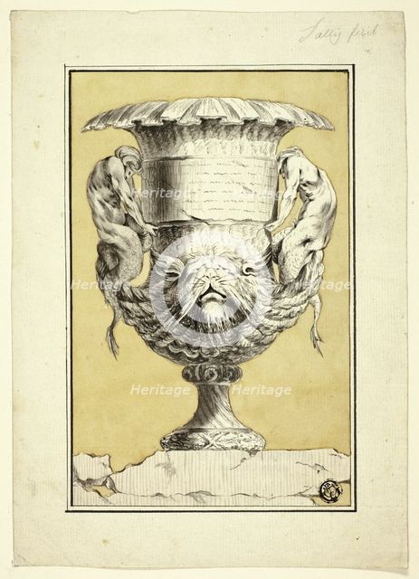 Monumental Urn with Anthropomorphic Figures, n.d. Creator: Jacques Francois Joseph Saly.