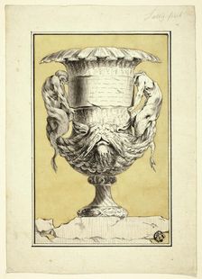 Monumental Urn with Anthropomorphic Figures, n.d. Creator: Jacques Francois Joseph Saly
