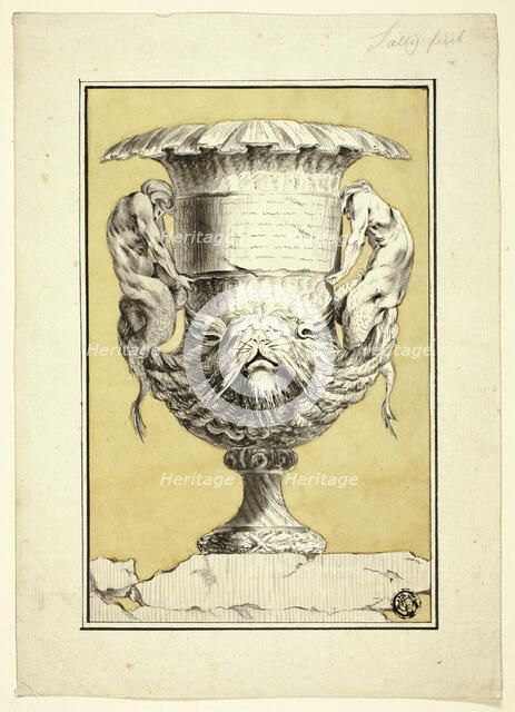 Monumental Urn with Anthropomorphic Figures, n.d. Creator: Jacques Francois Joseph Saly.