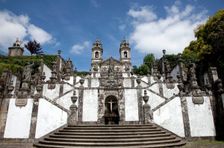 Monumental Baroque stairway, Bom Jesus do Monte Church, Braga, Portugal, 2009. Creator: Samuel Magal