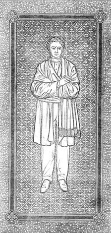 Monumental brass to the late Mr. Robert Stephenson in Westminster Abbey, 1862. Creator: Unknown