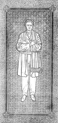 Monumental brass to the late Mr. Robert Stephenson in Westminster Abbey, 1862. Creator: Unknown