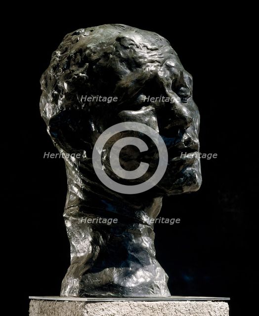 Monumental Head of Pierre de Wissant, This cast 1971 (Musee Rodin 3/12). Creator: Auguste Rodin.
