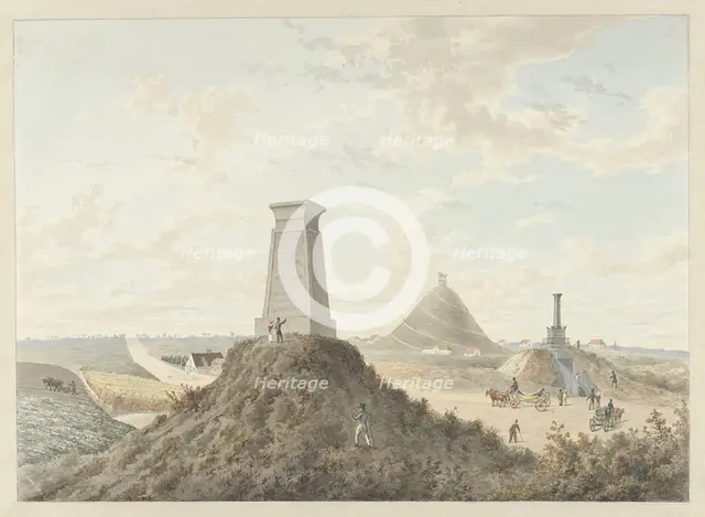Monuments at Waterloo, 1815, 1815-1820. Creators: Anon, Gerrit Lamberts.
