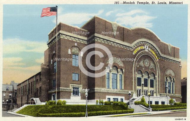 Moolah Temple, St Louis, Missouri, USA, 1925. Artist: Unknown