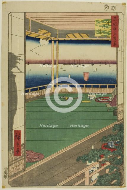 Moon-Viewing Point (Tsuki no misaki), from the series "One Hundred Famous Views of...", 1857. Creator: Ando Hiroshige.