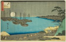 Moon at Takanawa (Takanawa no tsuki), from the series "Three Views of Famous Places...c. 1839/42. Creator: Ando Hiroshige