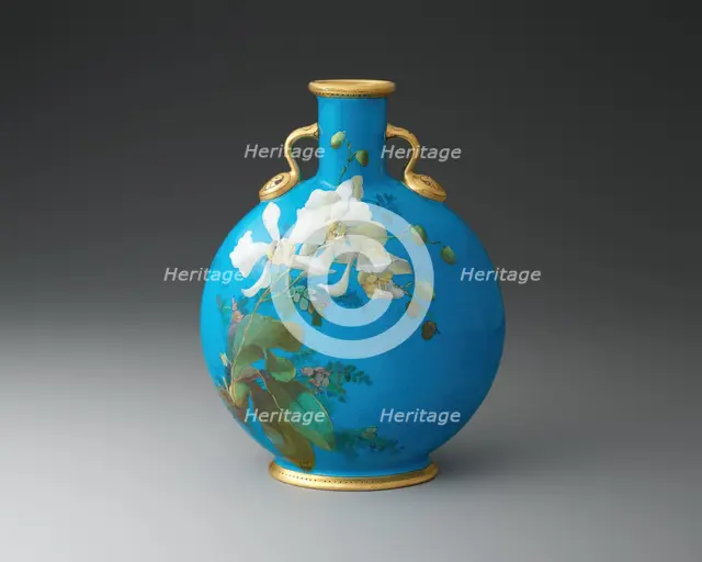 Moon Flask, Stoke-on-Trent, c. 1875. Creator: William Mussill.