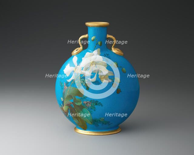 Moon Flask, Stoke-on-Trent, c. 1875. Creator: William Mussill.