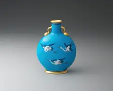 Moon Flask, Stoke-on-Trent, c. 1875. Creator: Minton