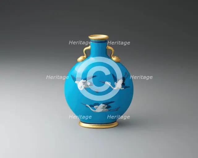 Moon Flask, Stoke-on-Trent, c. 1875. Creator: Minton.