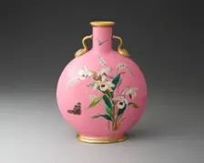 Moon Flask, Stoke-on-Trent, c. 1875. Creator: Minton