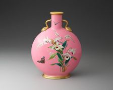 Moon Flask, Stoke-on-Trent, c. 1875. Creator: Minton