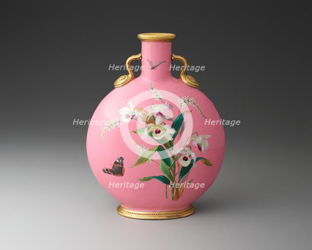 Moon Flask, Stoke-on-Trent, c. 1875. Creator: Minton.