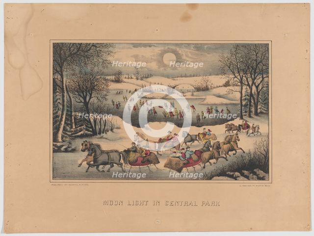 Moon Light in Central Park, ca. 1871-75. Creator: Unknown.