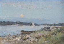 Moon Rising in the Skerries. Creator: Konrad Simonsson