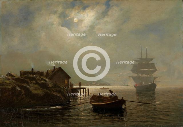 Moonlight, 1870s. Creator: Johan Nielssen.