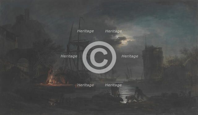 Moonlight, n.d.. Creator: Attributed to Joseph Vernet.