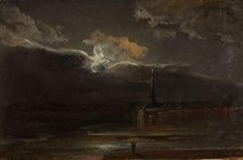 Moonlight over Dresden, c1810-1850. Creator: Johan Christian Dahl