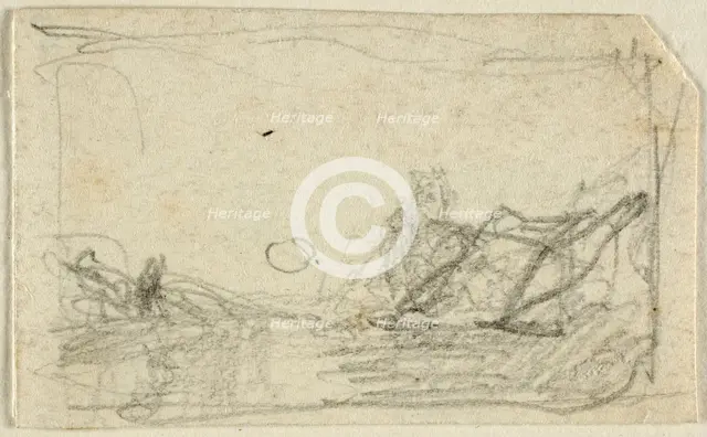 Moonlight over Landscape, n.d. Creator: John Sell Cotman.
