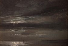 Moonlight over the Sea, 1820-1834. Creator: Johan Christian Dahl