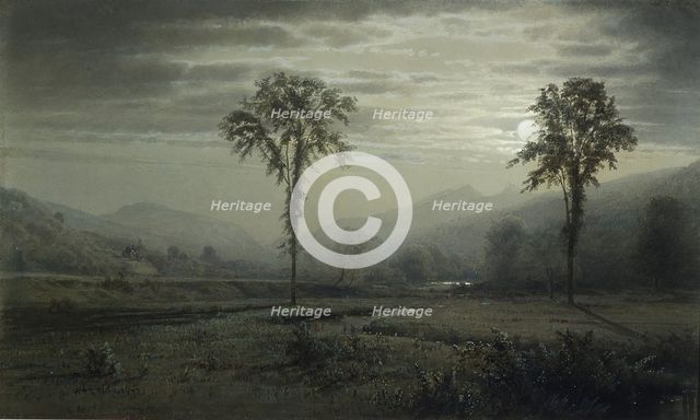 Moonlight on Mount Lafayette, New Hampshire, 1873. Creator: William Trost Richards.