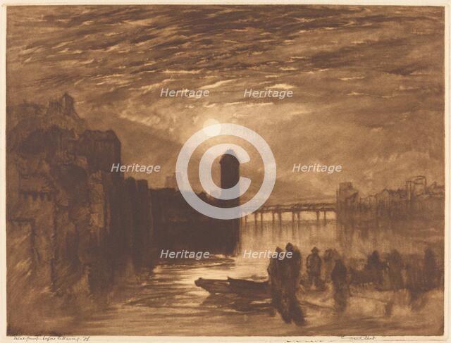 Moonlight on a River, 1896. Creator: Frank Short.