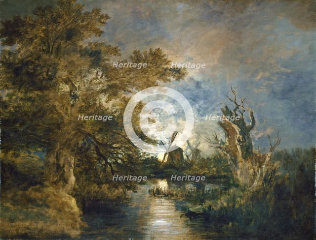 Moonlight on the Yare, c. 1816/1817. Creator: John Crome.
