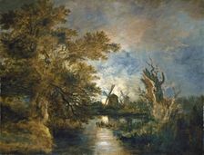 Moonlight on the Yare, c. 1816/1817. Creator: John Crome