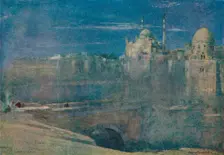 Moonlight on the Citadel, Cairo c1890. Artist: Albert Goodwin