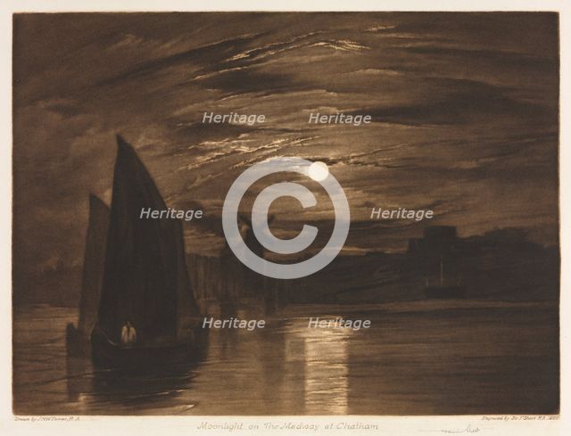 Moonlight on the Medway at Chatham, 1920. Creator: Joseph Mallord William Turner (British, 1775-1851).