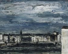 Moonlight on the Mur in Graz, 1928. Creator: Wilhelm Thony