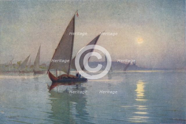'Moonlight on the Nile, near Cairo', c1880, (1904). Artist: Robert George Talbot Kelly.