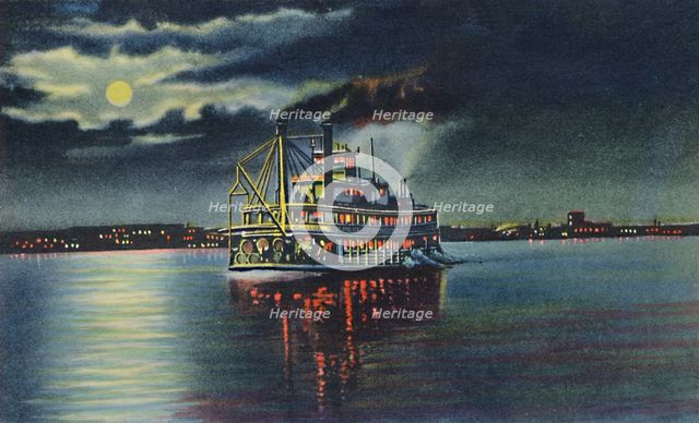 'Moonlight on the Ohio River, Louisville, Ky.', 1942. Artist: Caufield & Shook.