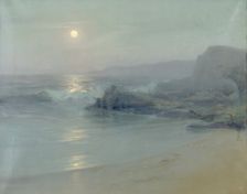 Moonlight on the sea 1899. Creator: Lionel Walden