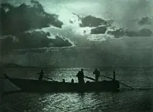 Moonlight at Shizu-Ura 1910. Creator: Herbert Ponting