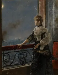 Moonlight (Au Clair De La Lune), c1885. Creator: Alfred Stevens