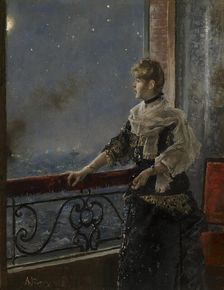 Moonlight (Au Clair De La Lune), c1885. Creator: Alfred Stevens