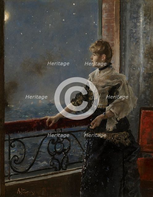 Moonlight (Au Clair De La Lune), c1885. Creator: Alfred Stevens.