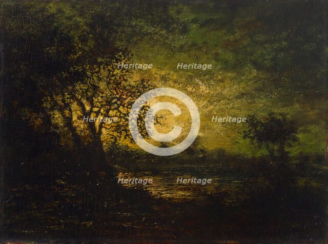 Moonlight, about 1883-1893. Creator: Ralph Blakelock.