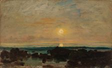Moonlight by the Sea, 1840-1878. Creator: Charles Francois Daubigny