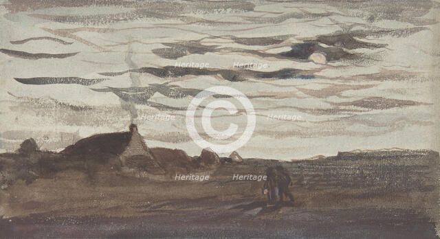 Moonlight, ca. 1860. Creator: Charles Francois Daubigny.