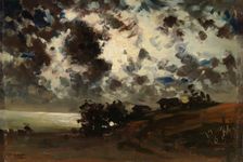 Moonlight, study, 1878. Creator: Fanny Churberg