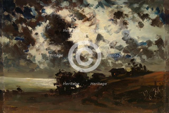 Moonlight, study, 1878. Creator: Fanny Churberg.