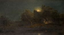 Moonlight Scene, 1800-1850. Creator: Unknown